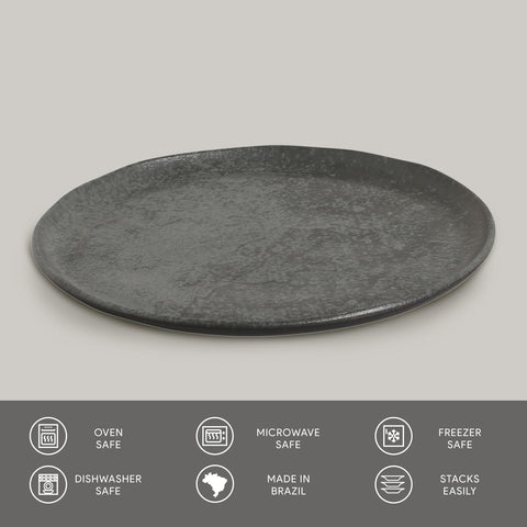 Porto Brasil Everyday Abstract Handmade Glazed Stoneware Plate Set - Set of 6