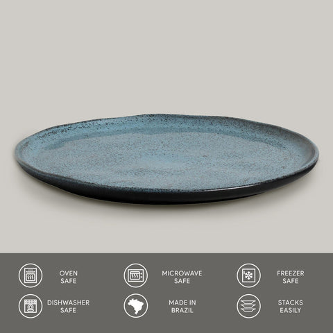 Everyday Abstract Stoneware Plate Set Modern Dinnerware