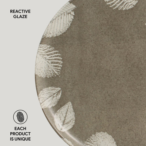 Porto Brasil Decorated Handmade Organic Glazed Stoneware Plate Set - Set of 6