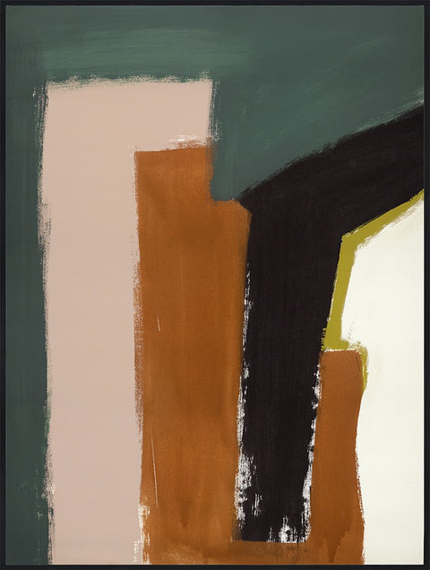 Block Field 3 Print Abstract Framed Rectangle Wall Art