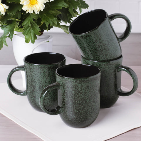 Porto Brasil Everyday Greenery Stoneware Mug with Reactive Glaze - Set of 4