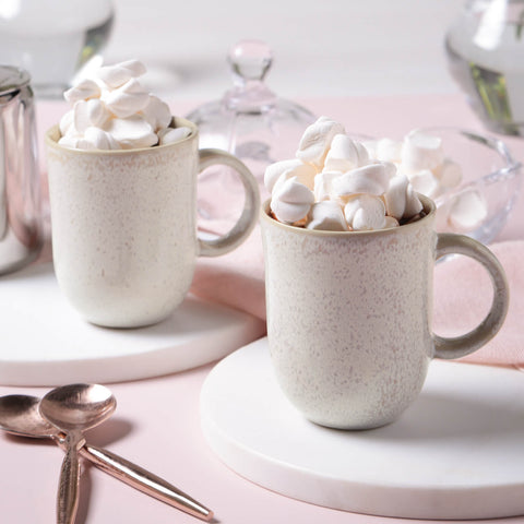 Porto Brasil Everyday Latte Stoneware Mug with Reactive Glaze - Set of 4