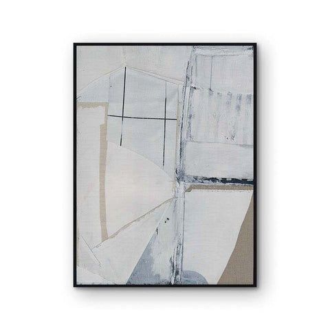 White Ferrari Modern Print Framed Wall Art