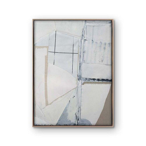 White Ferrari Modern Print Framed Wall Art