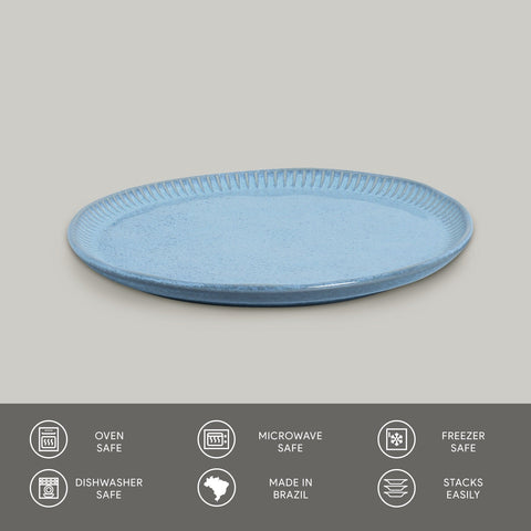 Porto Brasil Everyday Abstract Glazed Stoneware Dinner Plate Set - Set of 6