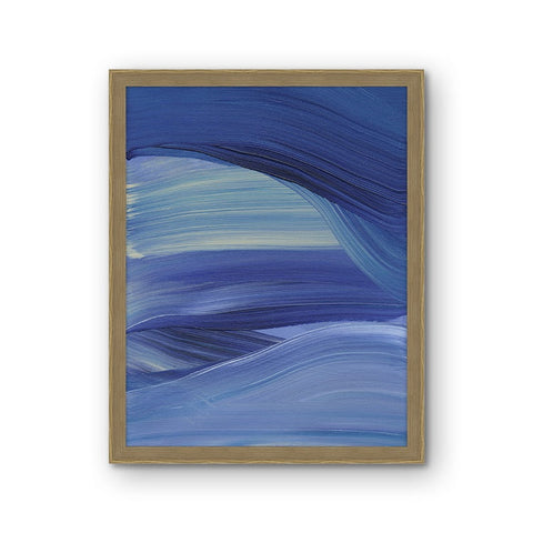 Blue Wave 1 by Daph Haus Framed Painting Wall Art