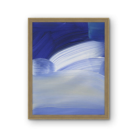 Blue Wave 2 By Daph Haus Modern Framed Painting Wall Art