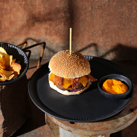 Everyday Handmade Matte Stoneware Modern Dinner Plate Set