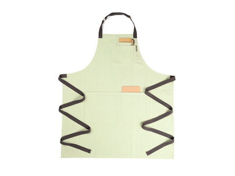 Bib Apron with Adjustable Deep Patch Pockets