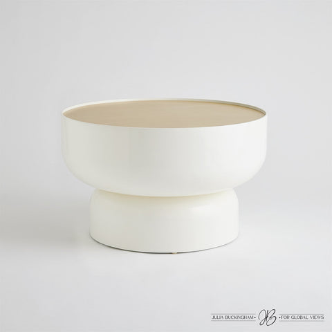 Global Views Space Saving Curved Drum Center Table