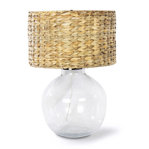 Freesia Bohemian Accent Drum Woven Table Lamp