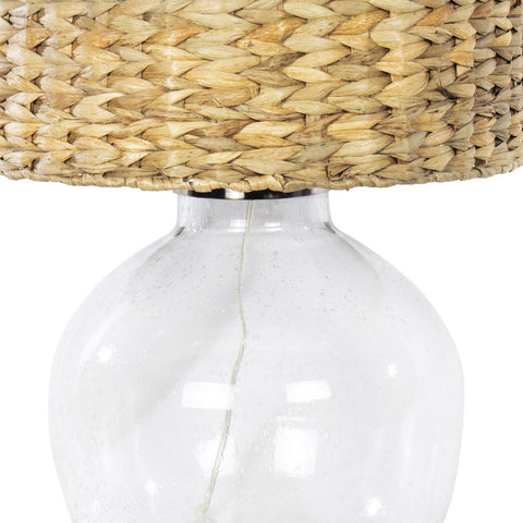 Freesia Bohemian Accent Drum Woven Table Lamp