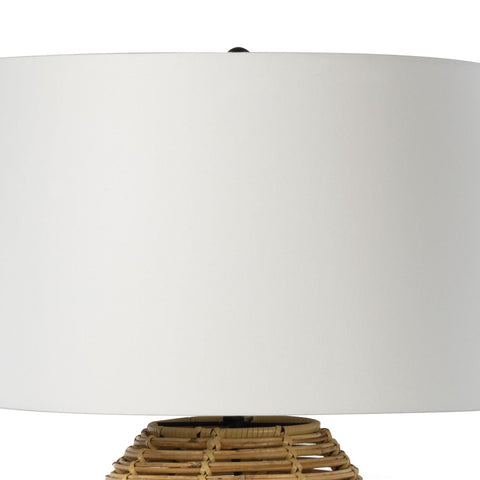 Monica Bohemian Woven Handcrafted Drum Table Lamp