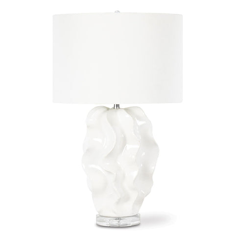 Ambient Organic Drum Table Lamp in White