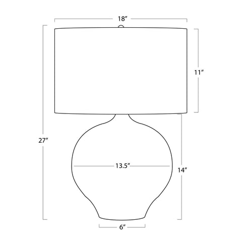 Arlo Ambient Elegant Drum Table Lamp