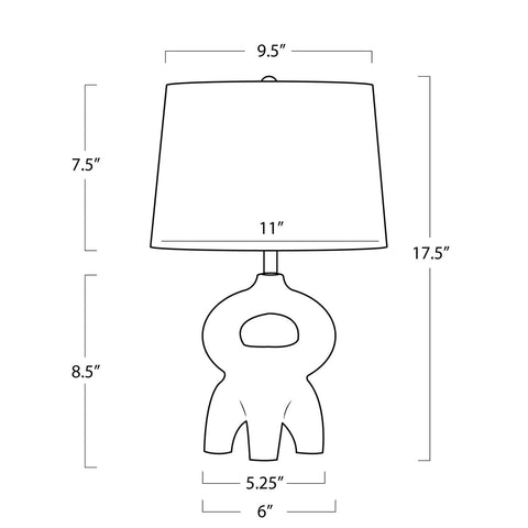 Jacob Accent Drum Table Lamp with Cut-Out Design Modern Style