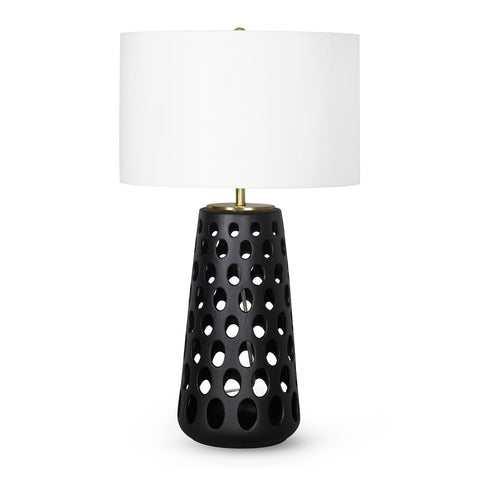 Kelvin Column Cut-Out Drum Table Lamp Modern Accent