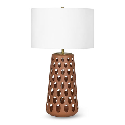 Kelvin Column Cut-Out Drum Table Lamp Modern Accent