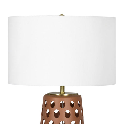 Kelvin Column Cut-Out Drum Table Lamp Modern Accent