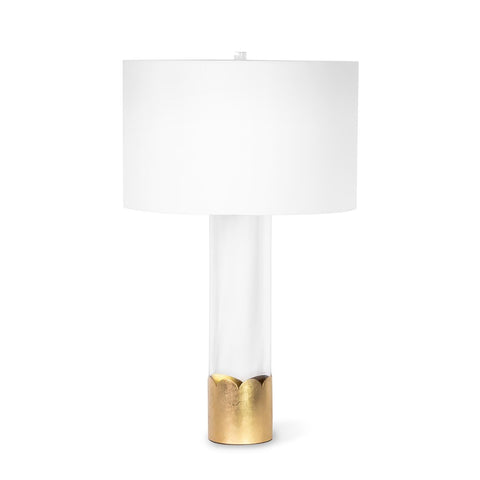Sissie Column Accent Table Lamp with Scallop Trim
