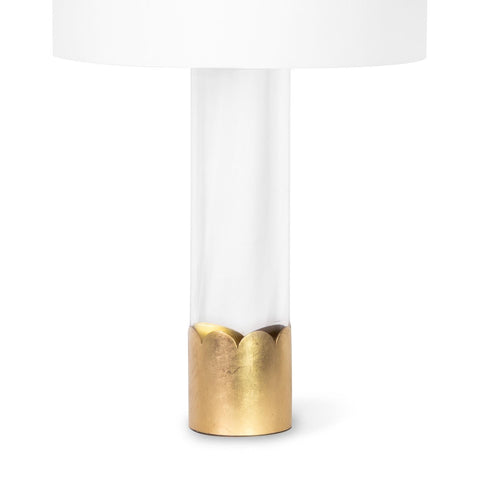 Sissie Column Accent Table Lamp with Scallop Trim