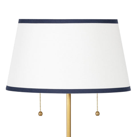 Daisy Accent Modern Column Table Lamp with Contrast Trim