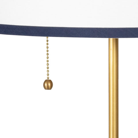 Daisy Accent Modern Column Table Lamp with Contrast Trim