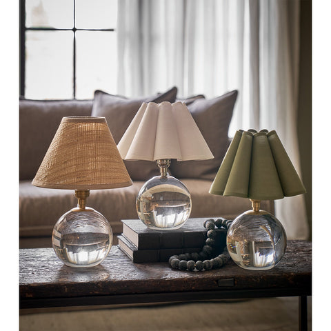 Giorgio Modern Conical Table Lamp with Scallop Trim