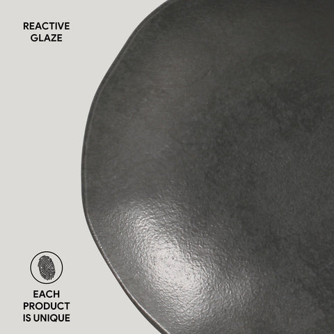 Porto Brasil Modern Hand Finished Glazed Stoneware Salad Bowl - Set of 6