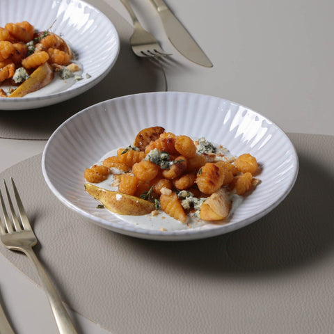 Porto Brasil Minimalist Handmade Glazed Stoneware Salad Bowl - Set of 6