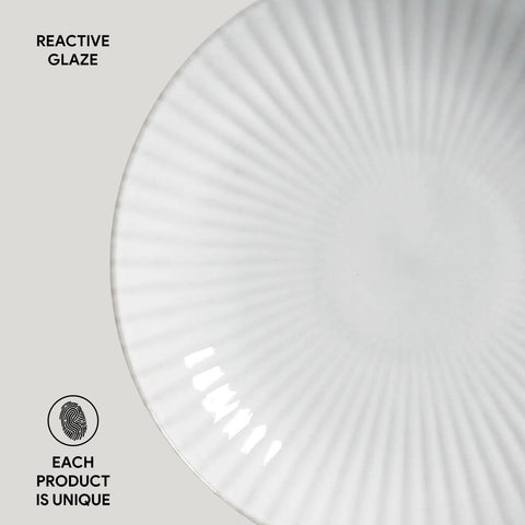 Porto Brasil Minimalist Handmade Glazed Stoneware Salad Bowl - Set of 6