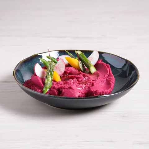 Porto Brasil Organic Abstract Hand Finished Glazed Stoneware Salad Bowl - Set of 6