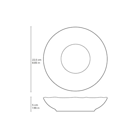 Porto Brasil Porto Brasil Everyday Minimalist Hand Finished Salad Bowl - Set of 6