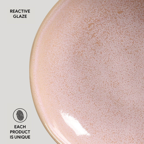 Porto Brasil Organic Abstract Hand Finished Glazed Stoneware Salad Bowl - Set of 6