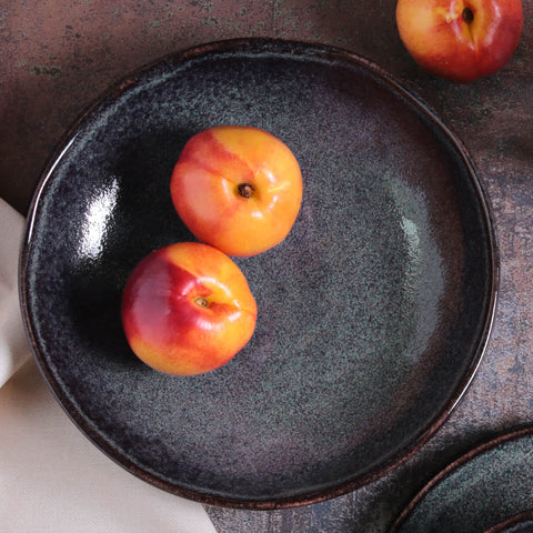 Porto Brasil Everyday Organic Abstract Glazed Handmade Bowl Set - Set of 6