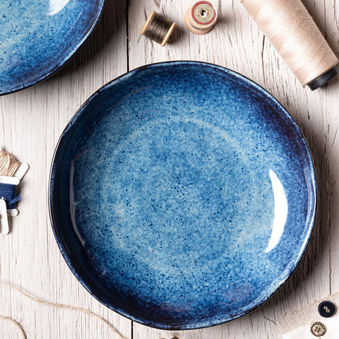 Everyday Abstract Glazed Stoneware Bowl Set