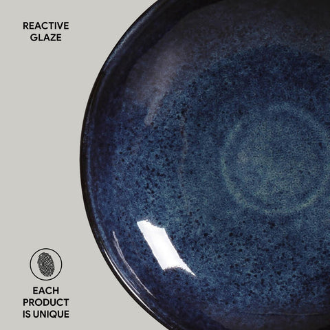 Everyday Abstract Glazed Stoneware Bowl Set