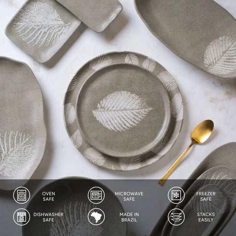 Porto Brasil Organic Scandinavian Hand Finished Stoneware Salad Bowl - Set of 6