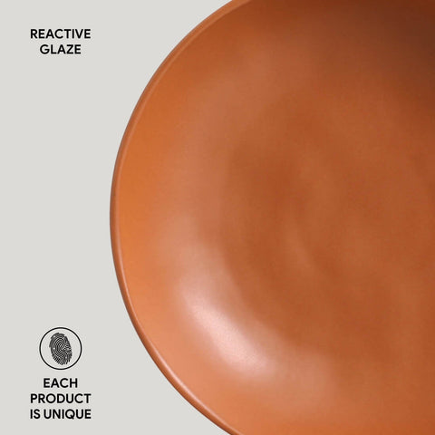 Porto Brasil Organic Hand Finished Glazed Stoneware Salad Bowl Set - Set of 6