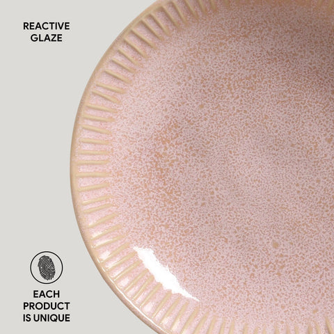 Porto Brasil Organic Abstract Hand Finished Stoneware Salad Bowl Set - Set of 6