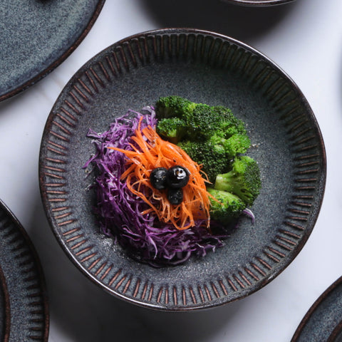 Porto Brasil Porto Brasil Everyday Organic Abstract Stoneware Salad Bowl - Set of 6