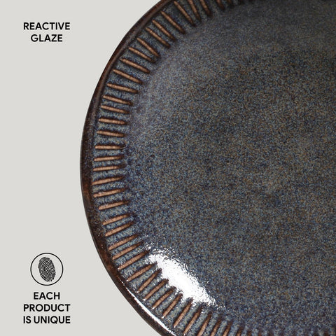 Porto Brasil Porto Brasil Everyday Organic Abstract Stoneware Salad Bowl - Set of 6