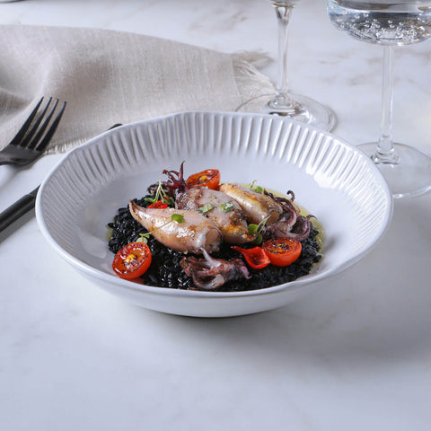 Porto Brasil Minimalist Hand Finished Stoneware Salad Bowl Set - Set of 6