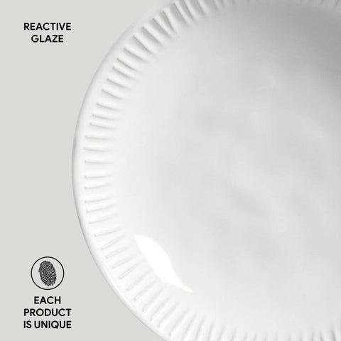 Porto Brasil Minimalist Hand Finished Stoneware Salad Bowl Set - Set of 6