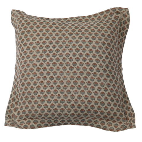 Filling Spaces Artful Traditionalist Bohemian Hand Block Print Accent Throw Pillow - 18 x 18 - 20 x 20 - 22 x 22 - 24 x 24 - 26X 26 - 14 x 20 - 14 x 40 - 18 x 40 - 16 x 50