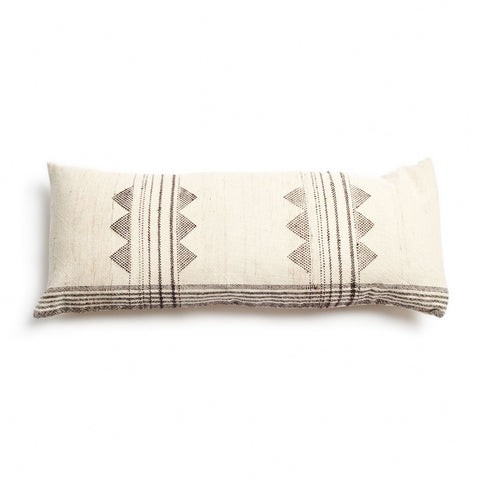 Artful Traditionalist Bohemian Handwoven Lumbar Pillow