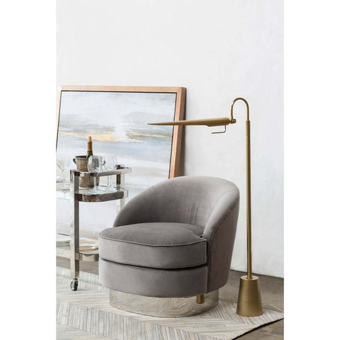 Raven Accent Modern Task Floor Lamp with Adjustable Head