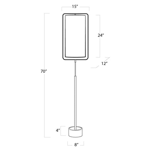 Ambient Geo Modern Cylinder Column Floor Lamp
