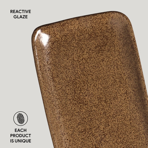 Porto Brasil Modern Abstract Hand Finished Stoneware Serving Platter - Set of 4