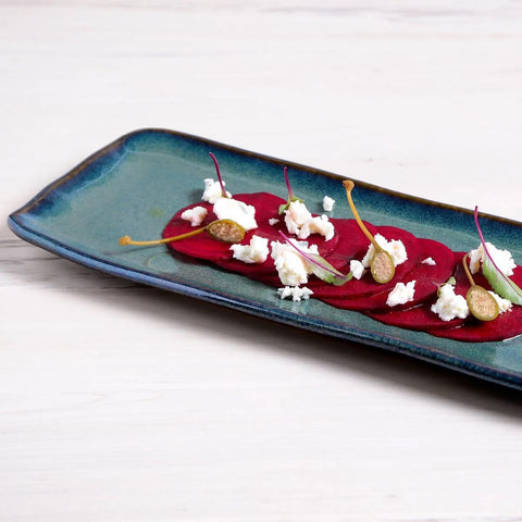 Porto Brasil Modern Abstract Hand Finished Stoneware Serving Platter - Set of 4